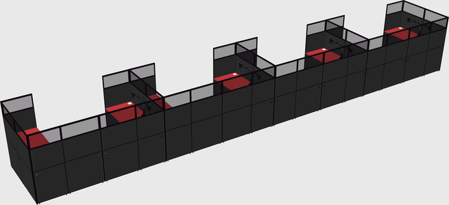 U-shaped cubicle