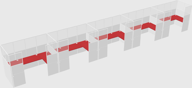 U-shaped cubicle