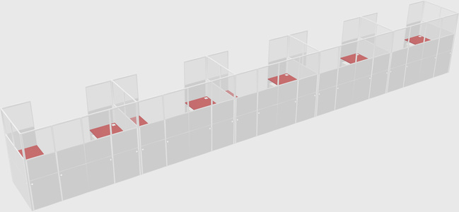 U-shaped cubicle