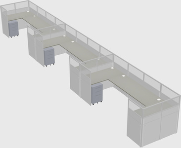 U-shaped cubicle