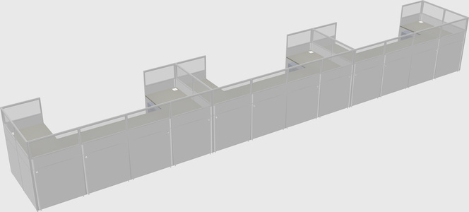 U-shaped cubicle