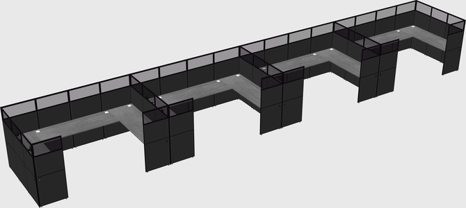 U-shaped cubicle