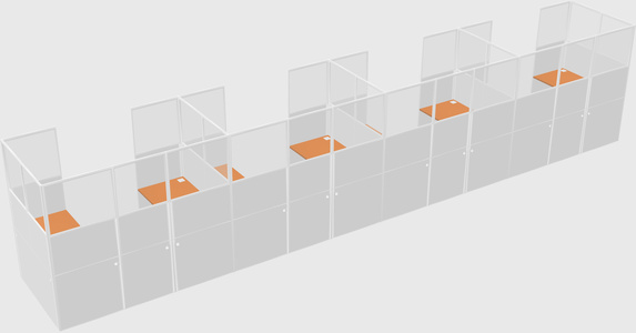 U-shaped cubicle