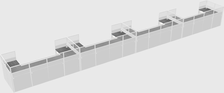 U-shaped cubicle