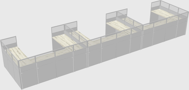 Cabine en u