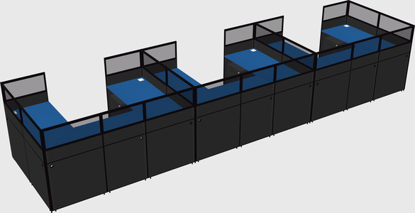 U-shaped cubicle