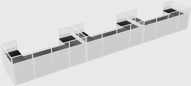 U-shaped cubicle