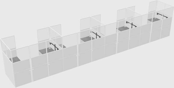 U-shaped cubicle