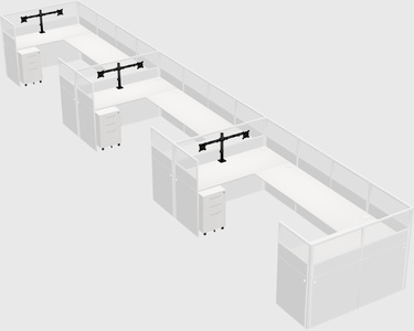 U-shaped cubicle