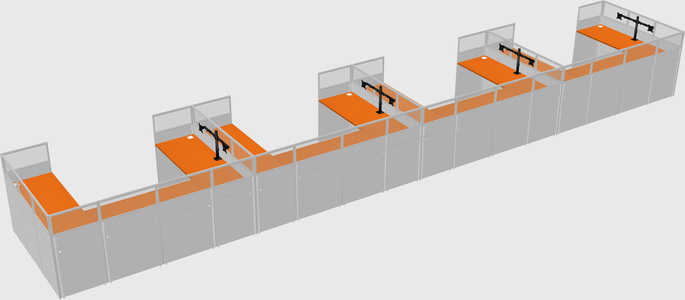 Cabine en u