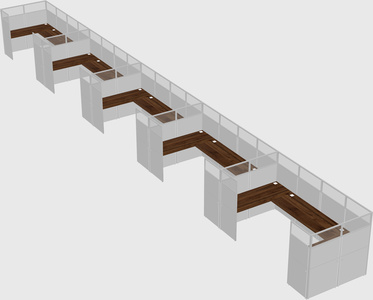 U-shaped cubicle