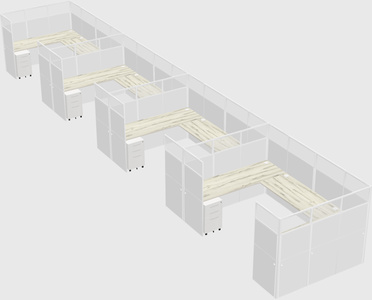Cabine en u