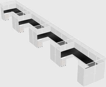 U-shaped cubicle