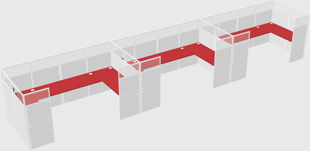 U-shaped cubicle