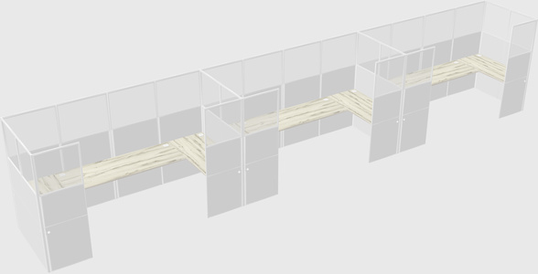 U-shaped cubicle