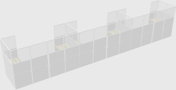 U-shaped cubicle