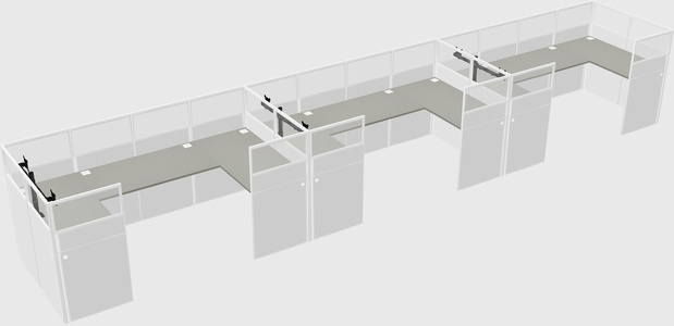 U-shaped cubicle