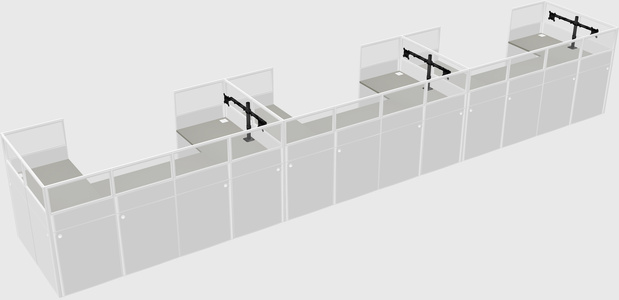 U-shaped cubicle