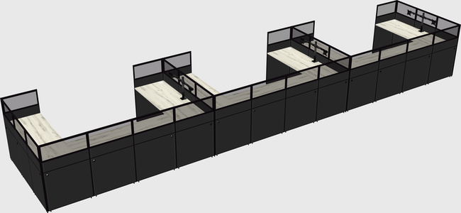 U-shaped cubicle