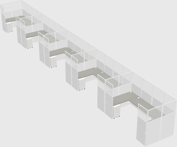 U-shaped cubicle
