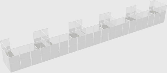 U-shaped cubicle