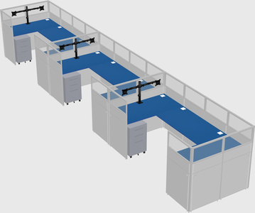 U-shaped cubicle