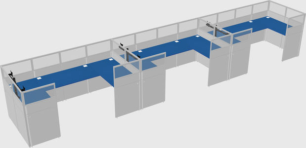 U-shaped cubicle