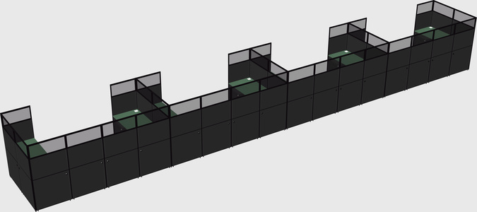 U-shaped cubicle