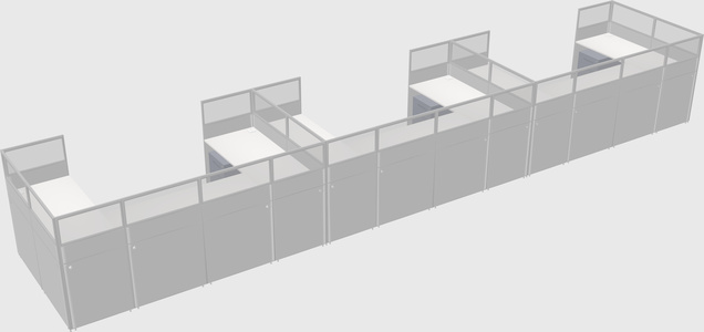 U-shaped cubicle