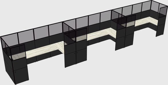 U-shaped cubicle