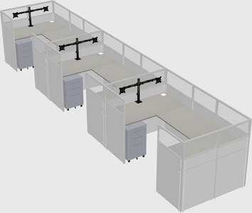 U-shaped cubicle