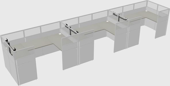 U-shaped cubicle