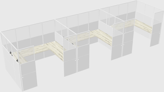 Cabine en u