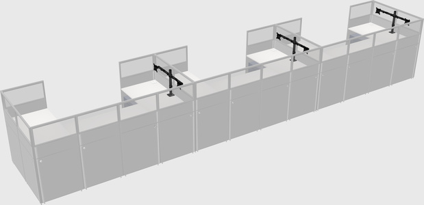 U-shaped cubicle