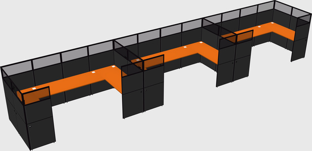 U-shaped cubicle