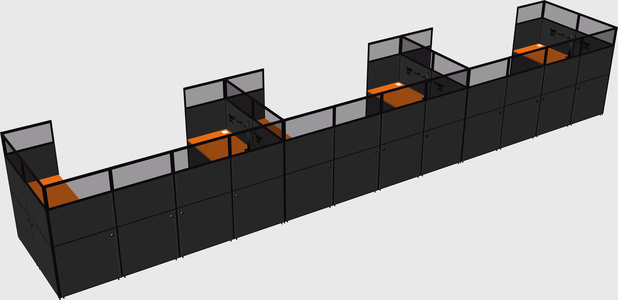 U-shaped cubicle