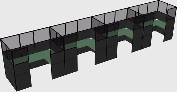 U-shaped cubicle