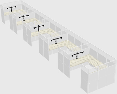 U-shaped cubicle