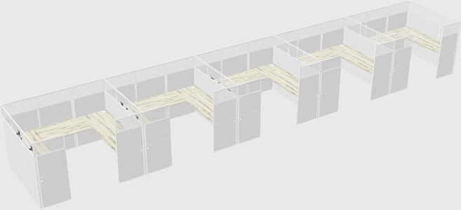 U-shaped cubicle