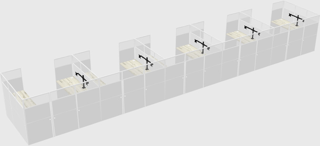 U-shaped cubicle
