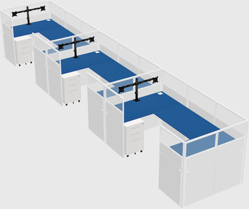 U-shaped cubicle
