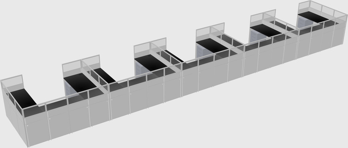 Cabine en u