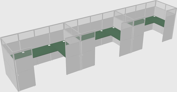 U-shaped cubicle