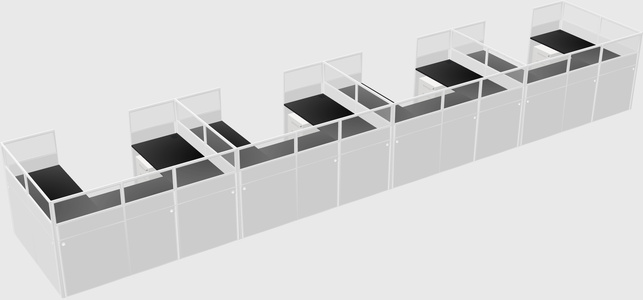 U-shaped cubicle