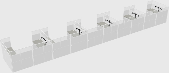 U-shaped cubicle