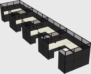 U-shaped cubicle