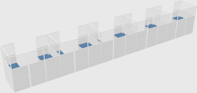 U-shaped cubicle