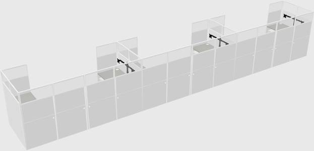U-shaped cubicle