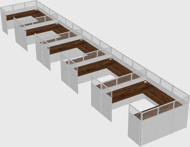 U-shaped cubicle