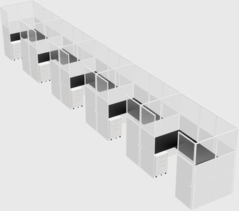 U-shaped cubicle